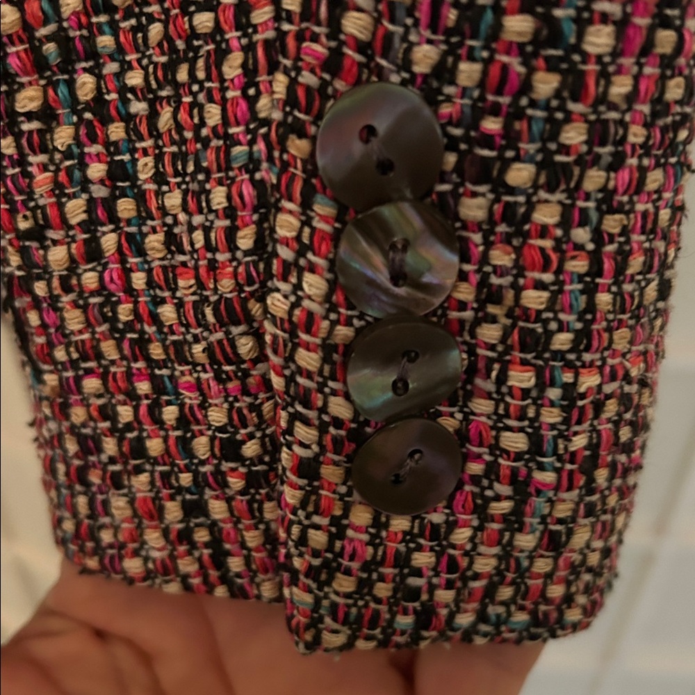 Austin Reed Silk Multi Colored Tweed Blazer - Picture 6 of 6